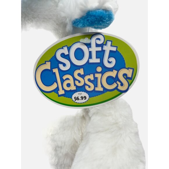 Chosun Soft Classics White Moose Plush 10" Blue Antlers Scarf Stuffed Animal - Picture 10 of 12